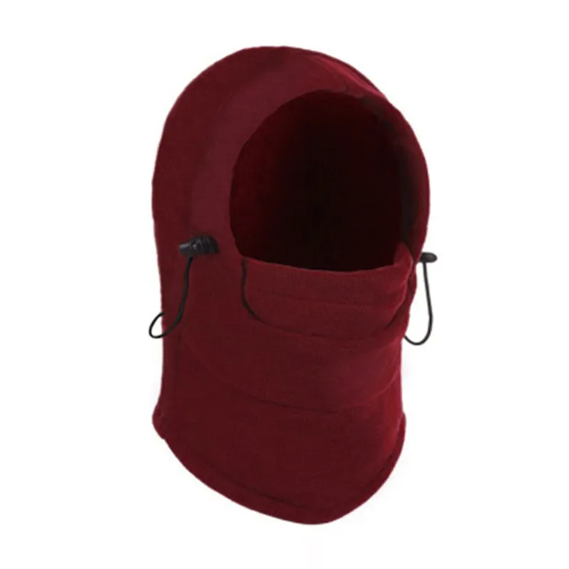 TOSPRA 6 в 1 Балаклава для шеи зимняя шапка для лица флисовая Лыжная маска с капюшоном теплый шлем мотоциклетная маска для лица - Цвет: Красный