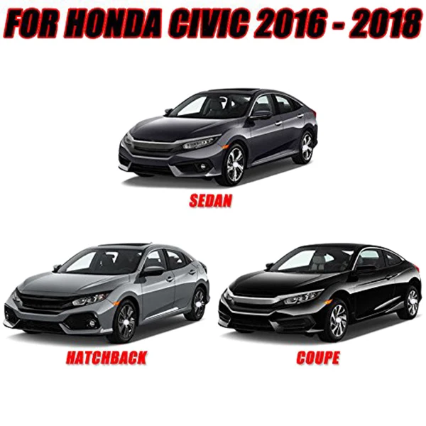 Боковое зеркало заднего вида из углеродного волокна для Honda Civic 10Th