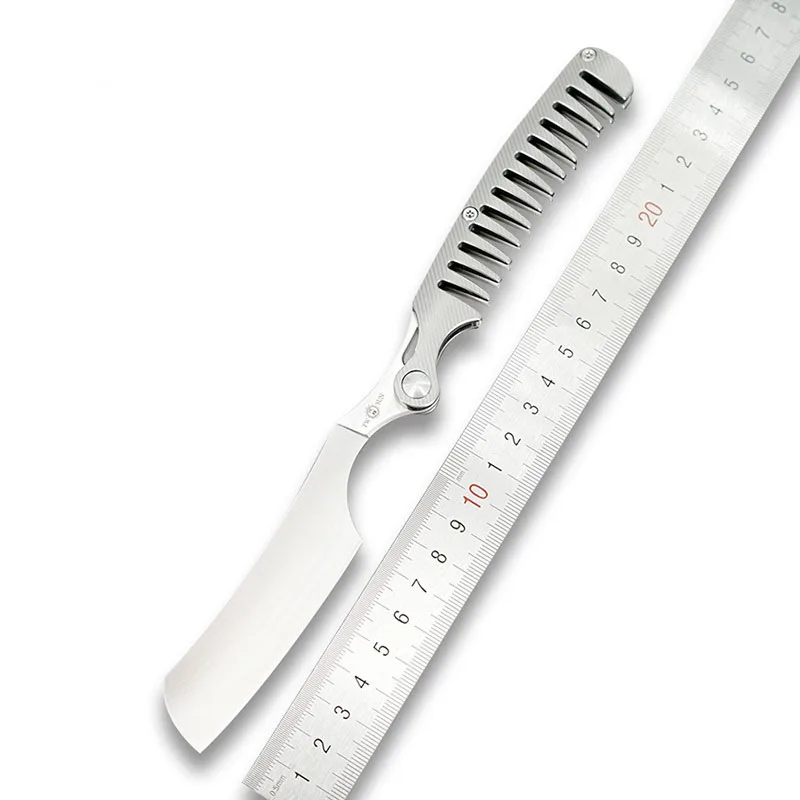 

14C28N Titanium Alloy Razor Comb Multi-purpose Folding Knife Folding Knife Sharp Tool High Hardness Tool