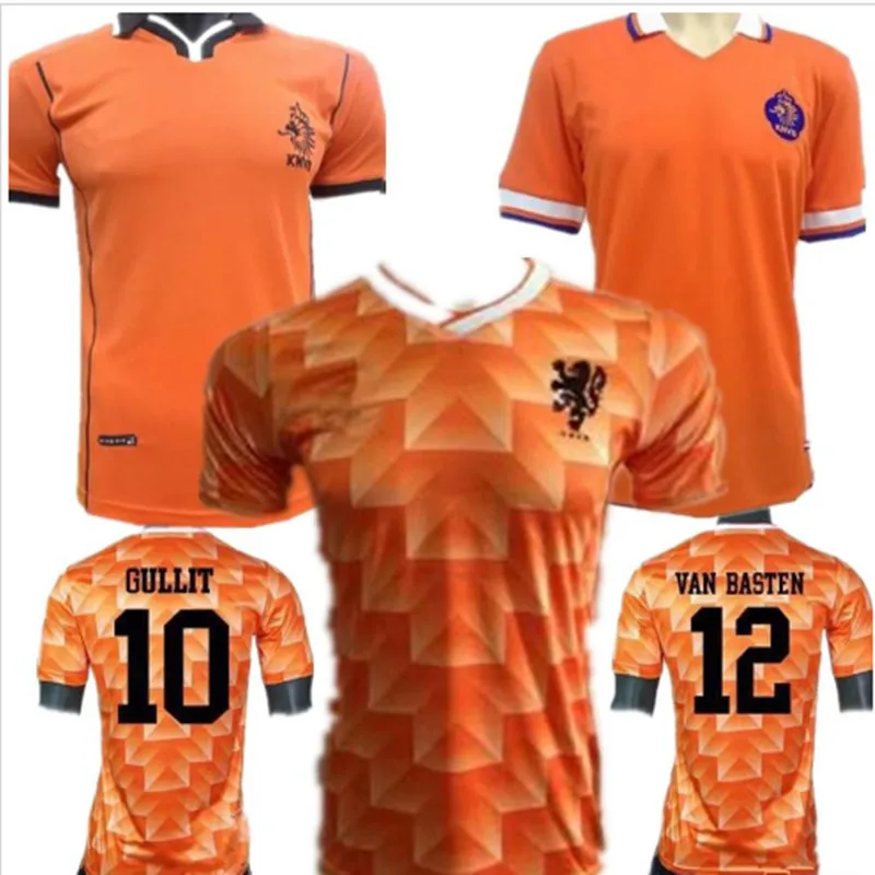 Взрослая Ретро 1988 Футбольная Футболка Ван бастен 1998 Ретро Футбольная Футболка BERGKAMP 97 98