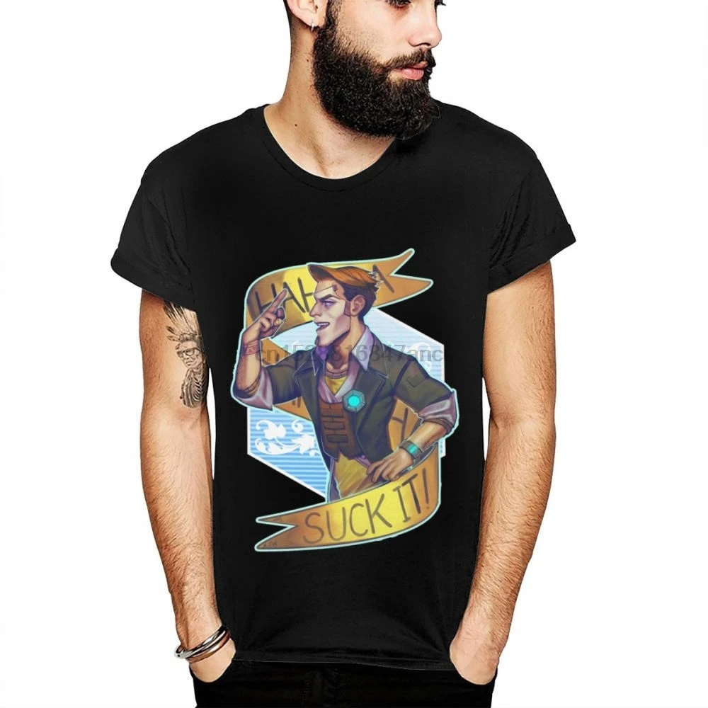 Anime Handsome Jack Borderlands Tees Homme T Shirt Man Graphic Big Size Camiseta Fashionable New Arrival |