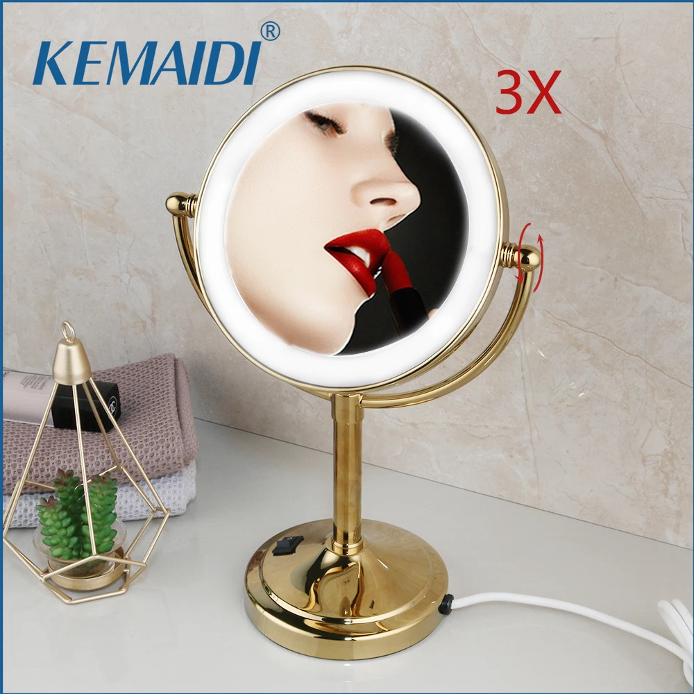 KEMAIDI 8 "увеличительный светодиодный светильник для макияжа Mirror3X увеличение