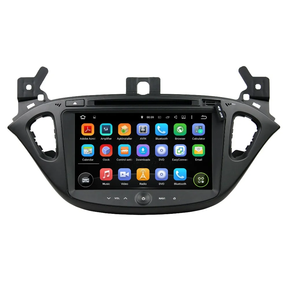 Discount quad core Android 9.0 Car DVD GPS radio Navigation for Opel Vauxhall Corsa 2015-2016 with 4G/Wifi DVR OBD mirror link 1080P 2