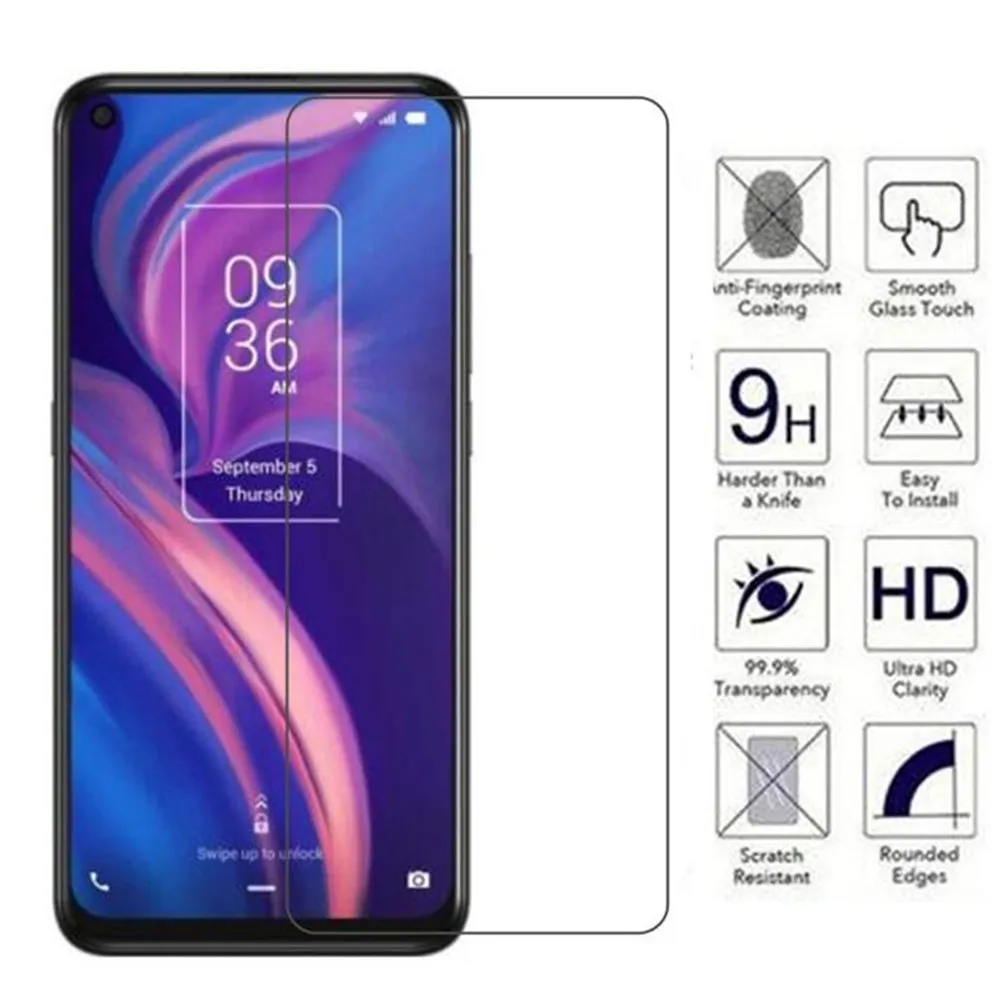 2.5D 9H Tempered Glass For TCL 10 5G 10L Screen Protector Toughened protective film A1X PLEX Phone | Мобильные телефоны и