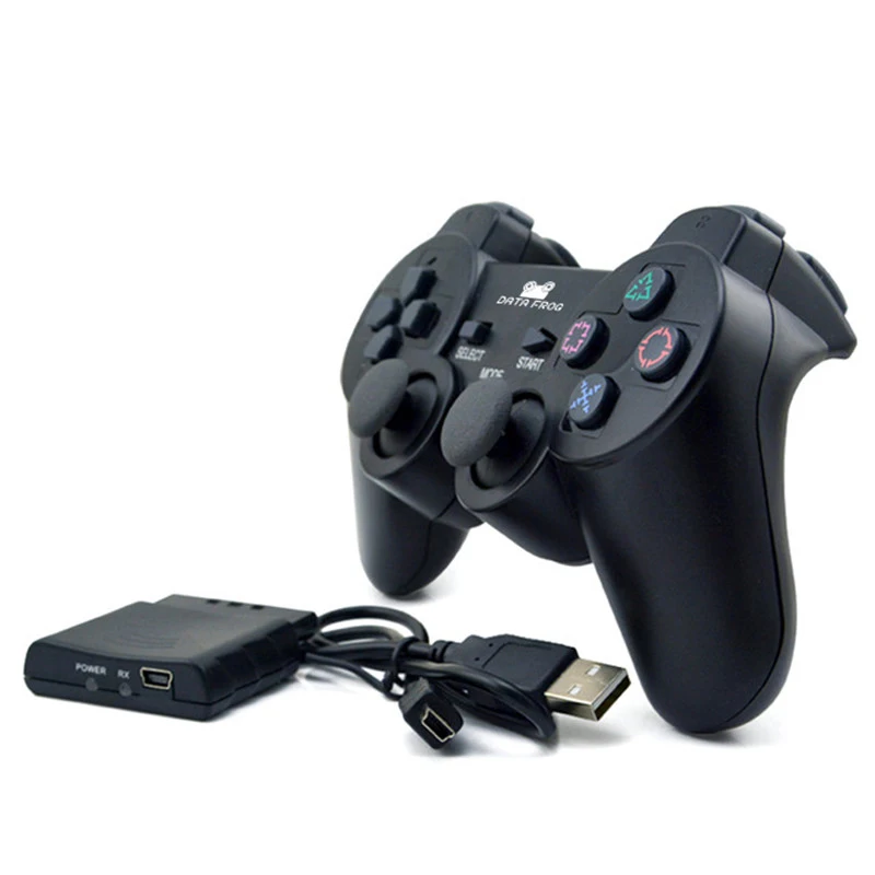 Беспроводной контроллер DATA FROG для PS2 Sony Playstation2 с приемником ручкой Bluetooth 2 4 ГГц