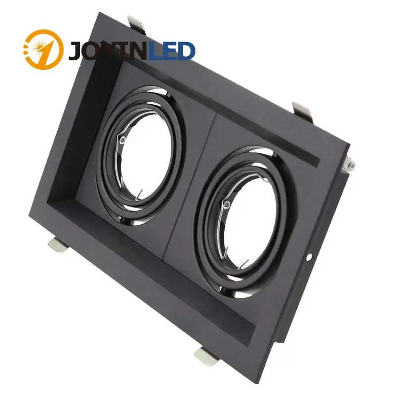 Square Double Head White/black Led Ceiling Downlight Fittings Fixture