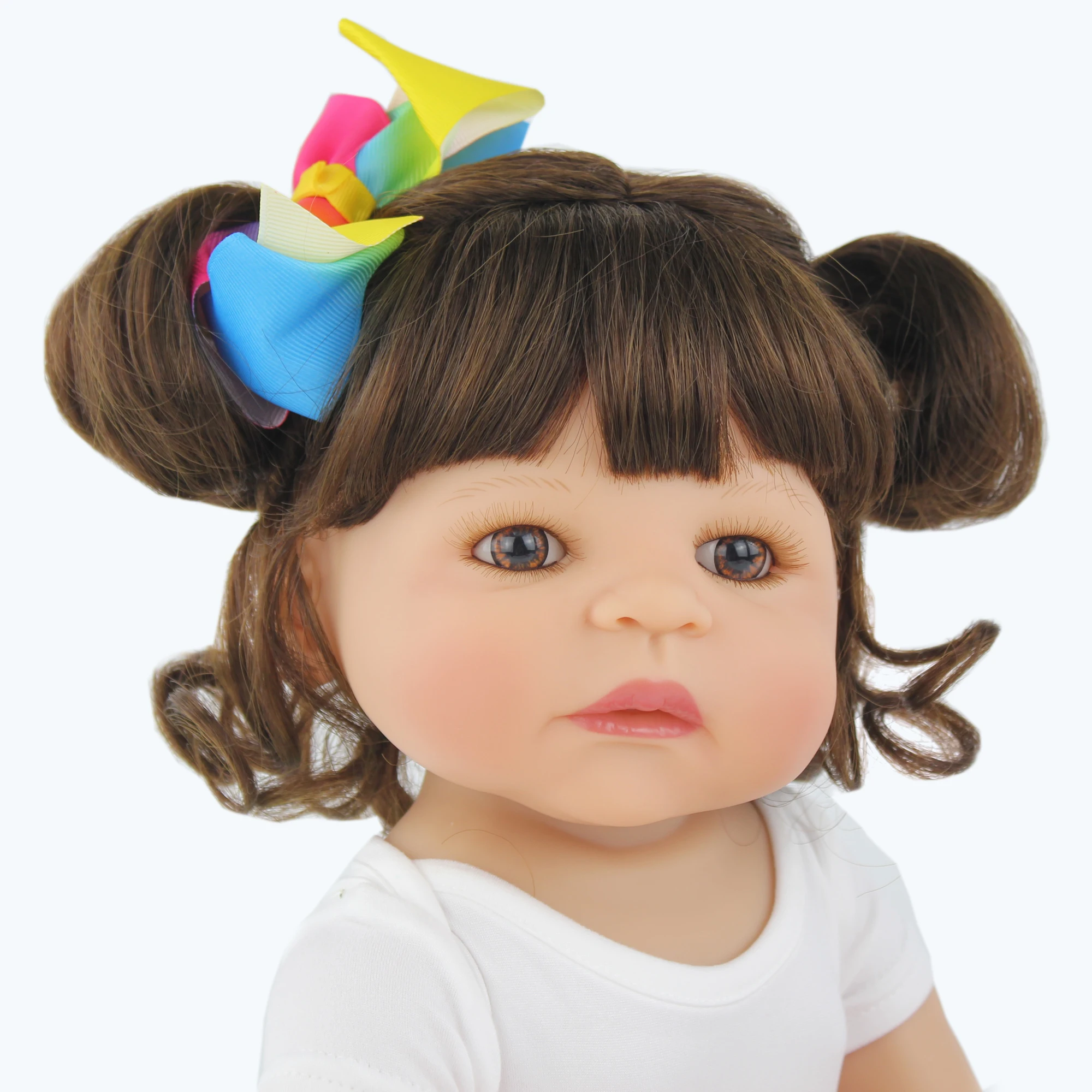 55 см полный Силиконовый Reborn Baby Doll игрушка новорожденная принцесса малыш живые Младенцы Реалистичная Bebe Классическая Boneca Bathe игрушка для девочки