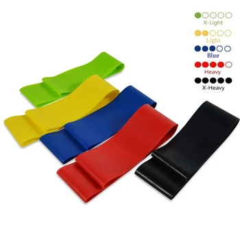 

5 Level Fitness Exercise Resistance Bands Rubber Yoga Elastic Band 600mm Stretch Training Band Loop Latex Gym Equipment Pilates