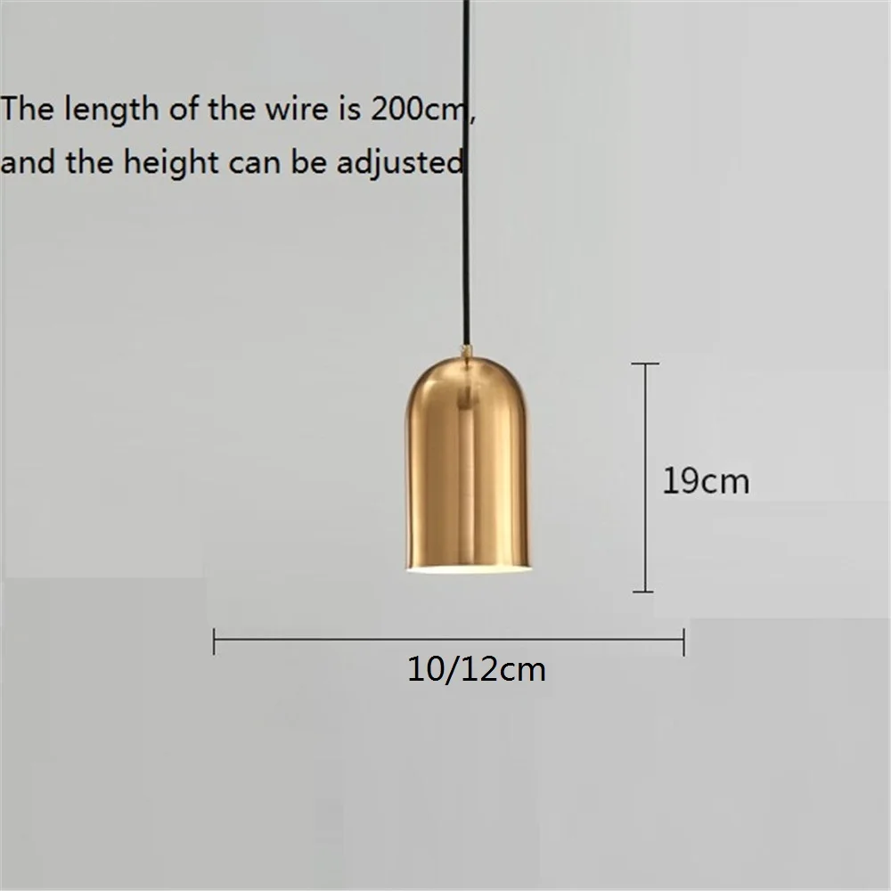 Nordic Design LED Pendant Lamp Loft Decor Modern Gold Iron Single Head Hanging Light Home Lighting Fixtures Indoor Luminaire (8)