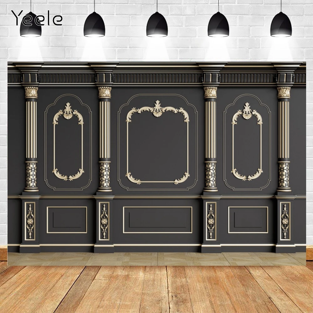 

Yeele Retor Wall Backdrop Black Pillor Room Decor Photography Birthday Weeding Photographic Background Photo Studio Photozone