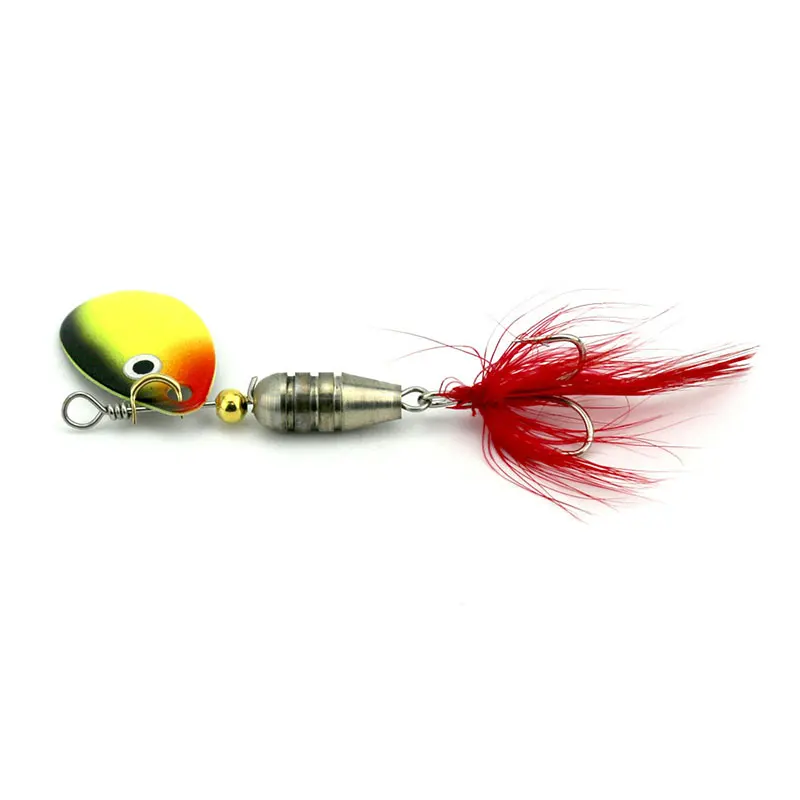

0018-HJ-SP-022 1 Piece 6g Fishing Gear Bait Metal Bionic Bait Sequins Feather Bait 6# Fishhook Ocean Boat Fishing Pond Stream