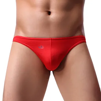 

Men Sexy Underwear Solid Color Briefs Shorts Bulge Pouch Underpants Man Bingsi sexy breathable Men's High Quality Panties Cueca