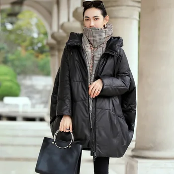 

Sheepskin Genuine Leather Jacket Korean Oversize Duck Down Winter Coat Women Chaqueta Mujer 2663 YY887