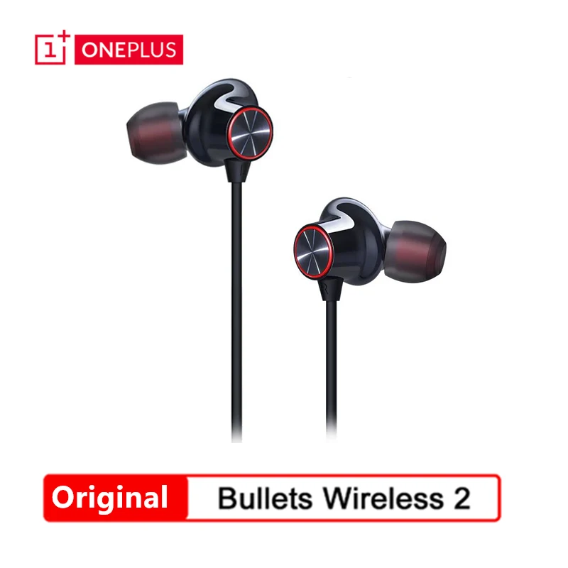 Original oneplus balas sem fio 2 fones de ouvido apt híbrido controle magnético carga rápida oneplus balas sem fio 2
