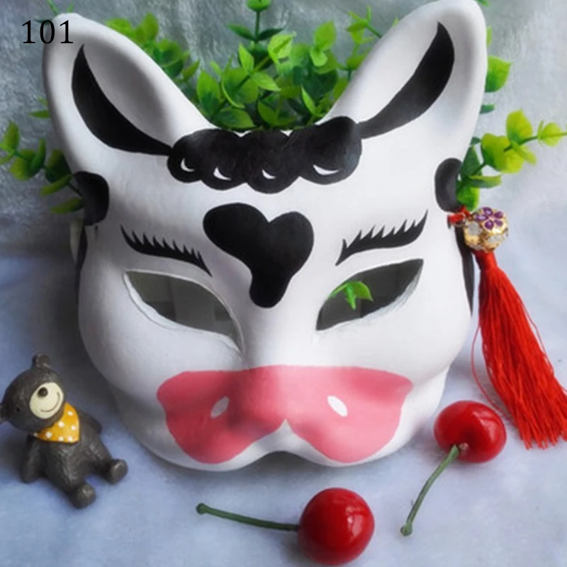 Anime Mask 101 Маска сычуаньской оперы, полумаска лисы для косплея, сценического шоу, танцев, вечерние, на Хэллоуин, прямая трансляция, реквизит для видеосъемки, маска - Цвет: Anime Mask 101