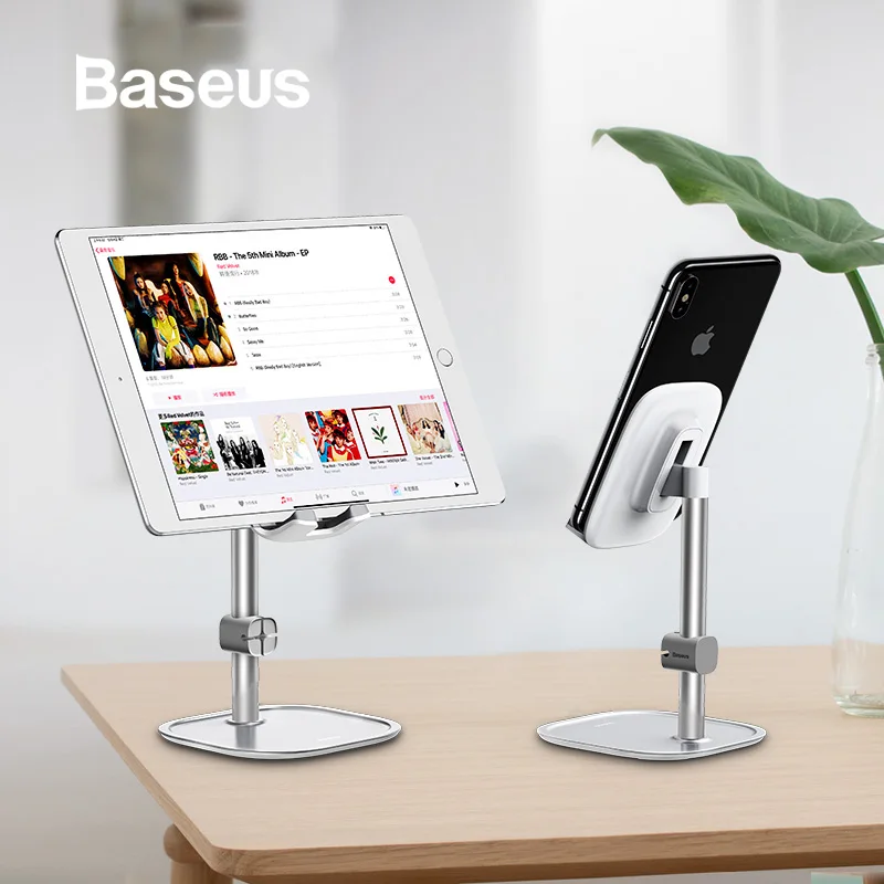 Online Baseus Handy Ständer Halter für iPhone iPad Air Smartphone Metall Schreibtisch Desktop Telefon Halterung für Xiaomi Huawei Tablet