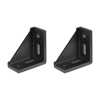 

uxcell 4080 Corner Bracket for 4040 Series Aluminum Extrusion Profile, 2 Pcs (Black)