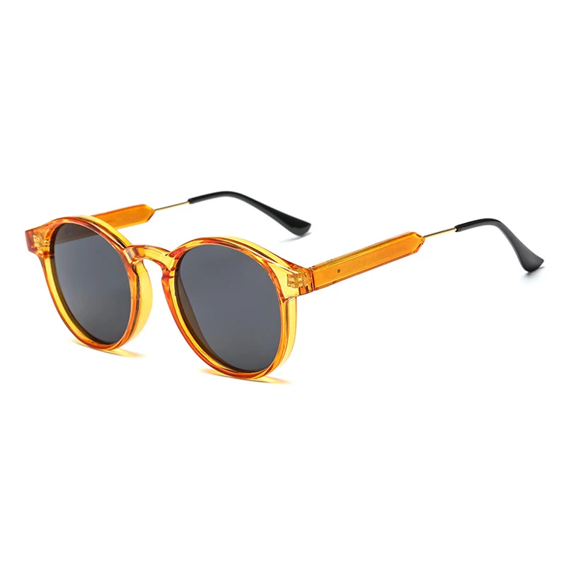 OEC CPO мужские классические круглые мужские солнцезащитные очки ретро серая оправа солнцезащитные очки для женщин фирменный дизайн золотой сплав ноги унисекс UV400 O130