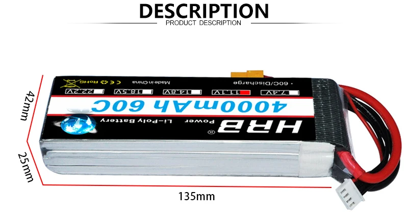 HRB 3S 11.1V Lipo Battery, DRED ITT 309WuoOOV 44008104-"7