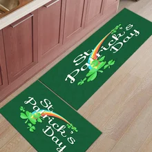 2 шт. Коврики для кухни День Святого Патрика Shamrock Радуга зеленый коврики для входа в ванную гостиную двери коврики дома
