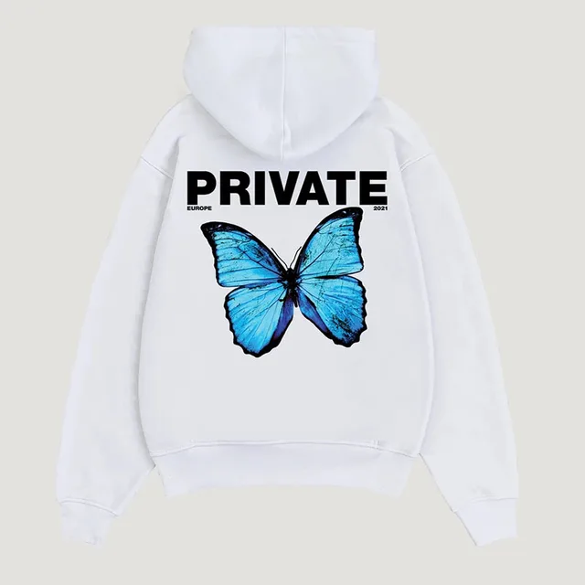 Women Sweetshirts Oversized Butterfly Graphic Hoodie Grunge Top Long Sleeve Y2k Streetwear Korean Girl Clothes Female Fashion 1