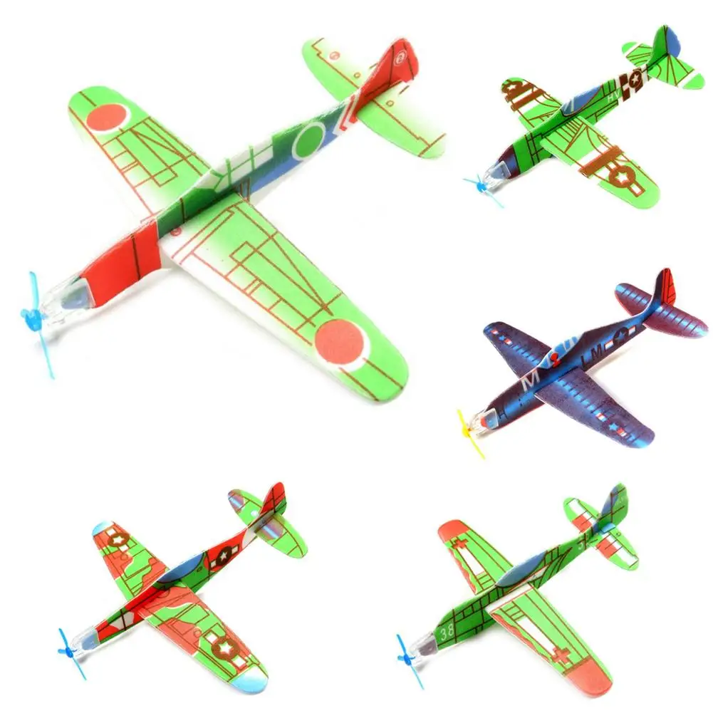 5Pcs DIY Hand Throw Flying Glider Foam Aeroplane Planes Model Children Toy Gift Plane Toys Game Understand principles flight | Игрушки и