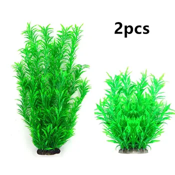 

1Pc 20cm -42cm Artificial Aquarium Plants Ornament Plastic Water Plant Grass Landscape Fish Tank Decor