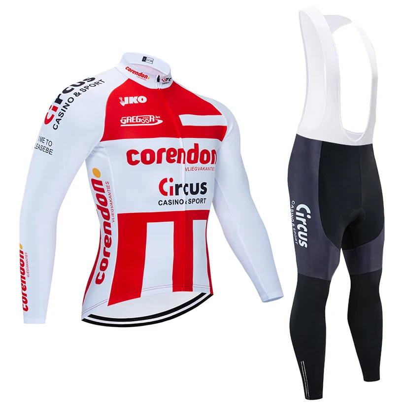 Зимний цирк Corendon Велоспорт Джерси нагрудники брюки набор Ropa Ciclismo Мужские Женские зимние термо флис pro велосипедная куртка Майо