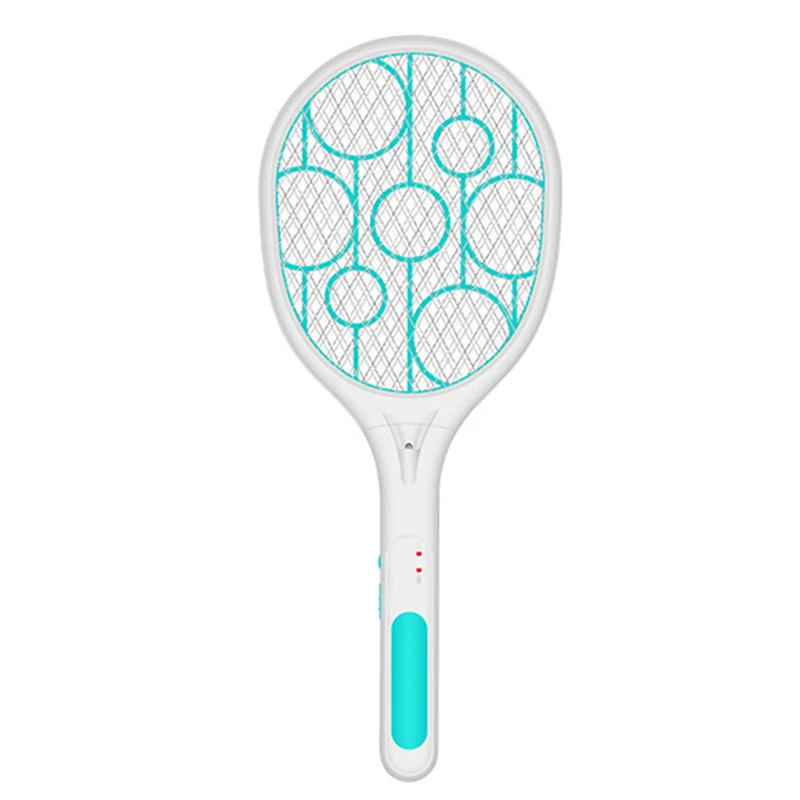 

Electric Fly Swatter Rechargeable With Led Lights Electric Bug Fly Mosquito Swatter Killer Racket 3-Layer Net Safe