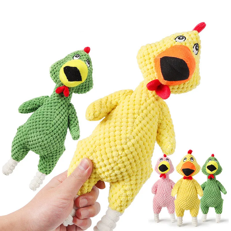 35 CM Pet Dogs Squeak Toys Cute Screaming Chicken Chew Squeak Toys for