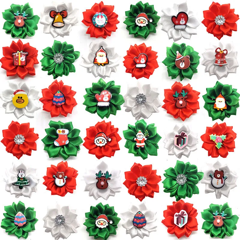 

50/100 шт., новогодние повязки на голову для собак