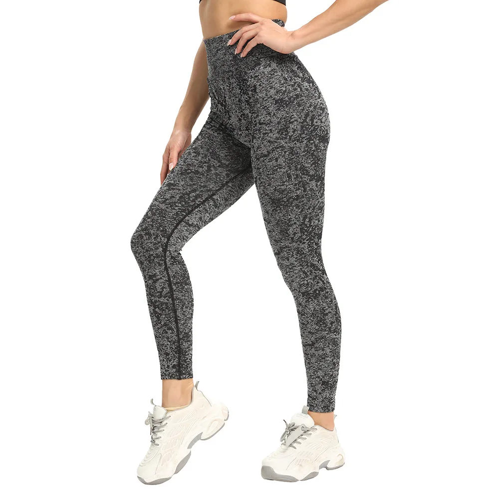

Animal Jacquard Seamless Leggings Sport Women Fitness Tights Yoga Pants Ruched Bum Gym Wear Spinning Jogging Training Adapt Marl