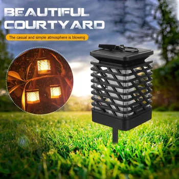 

Solar Powered LED Torch Light 12 LED Outdoor Flame LightsIP55 Waterproof Spotlight Landscape Lawn Lamp Path Lighting Wall Light