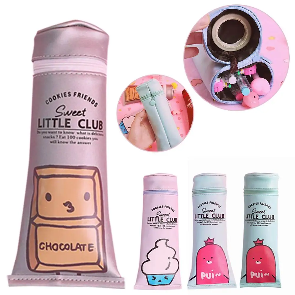 

Creative Korean Cute 3D Toothpaste Cartoon Toothpaste Pencil Bag For School Student's Portable Stationery Pencil Case