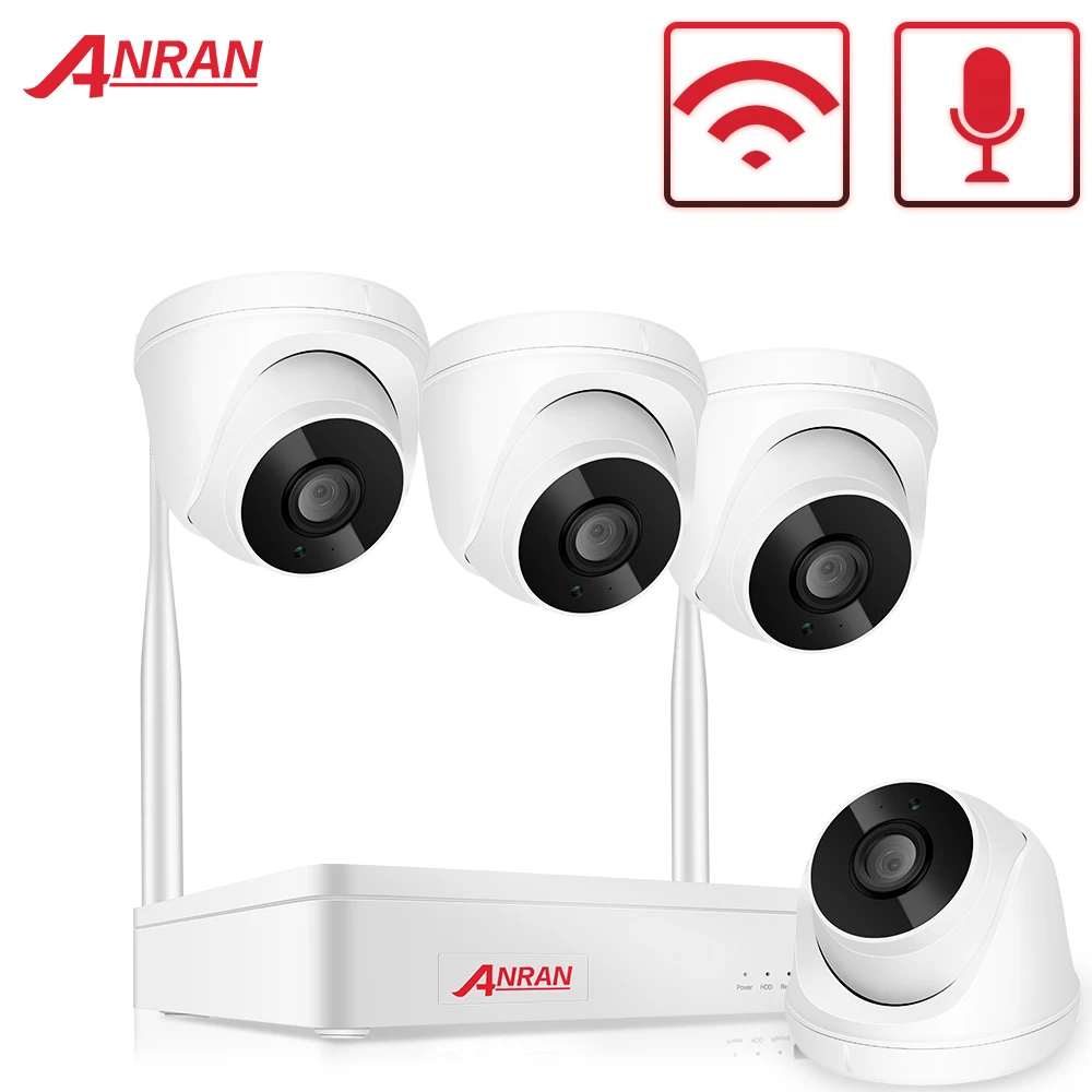 Камера видеонаблюдения ANRAN 3 Мп 8 каналов Wi-Fi NVR 1296P HD | Безопасность и защита