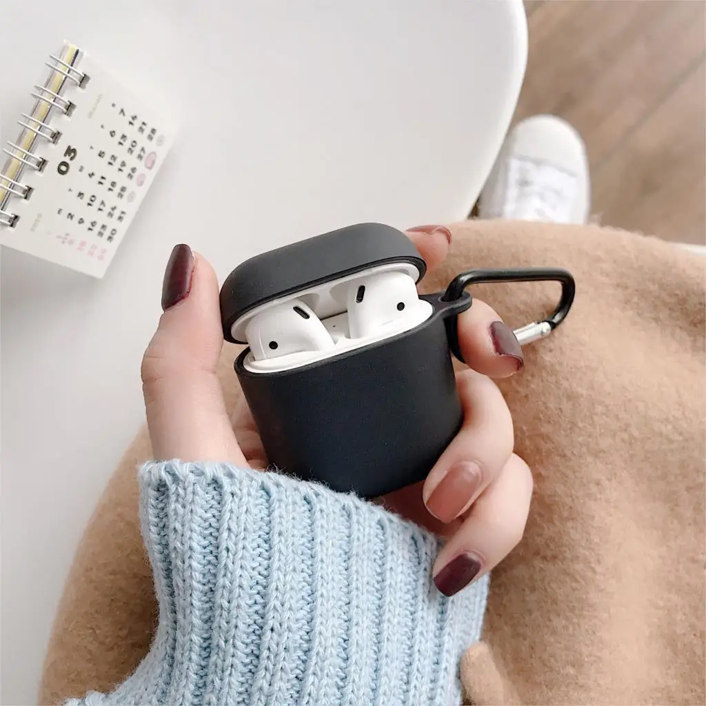 Для Apple Airpods 1 2 беспроводной Bluetooth чехол для наушников карамельный цвет мягкий ТПУ чехол для Apple Air Pods чехол с брелоком