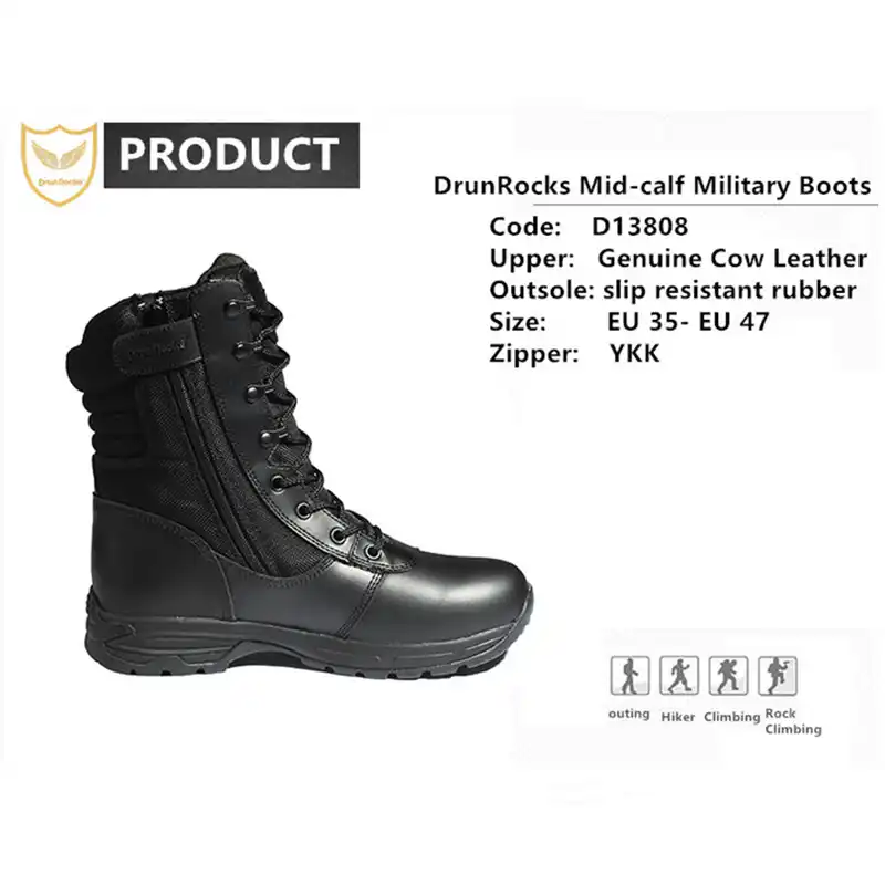 patent leather police boots