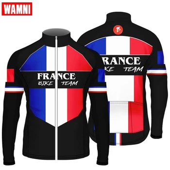 

WAMNI 2019 Long Sleeve Cycling Jersey Man Mountain Bike Cycling Male Cycling Wear France Bike Team Cycling Shirt