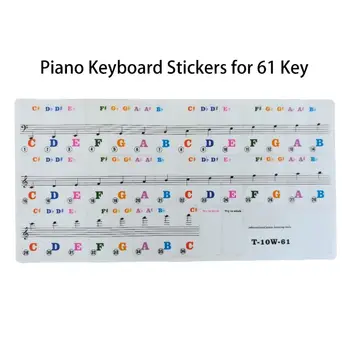 

Piano Keyboard Stickers Specially for 61 Key.Colorful Bigger Letter Removable
