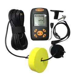 LCD Portable Sonar Sensor Fish Finder Fishfinder Alarm Beam Transducer Echo Sounder With Display Deeper Fishing Finder