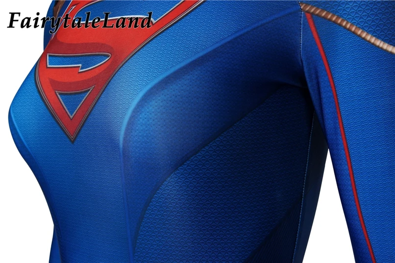 Супергерл сезон 5 костюм 3D печать Косплей комбинезон стрейч Kara Zor-El Danvers сексуальный боди Хэллоуин зентай боди