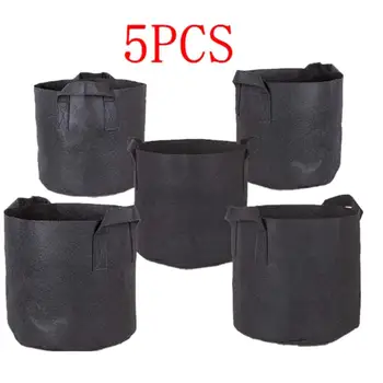 

5pcs Plant Seedling Grow Bags Pots Home Garden Tools Potato Strawberry Fabric Vegetable Jardin Seedling Growing Pots ZXX1045