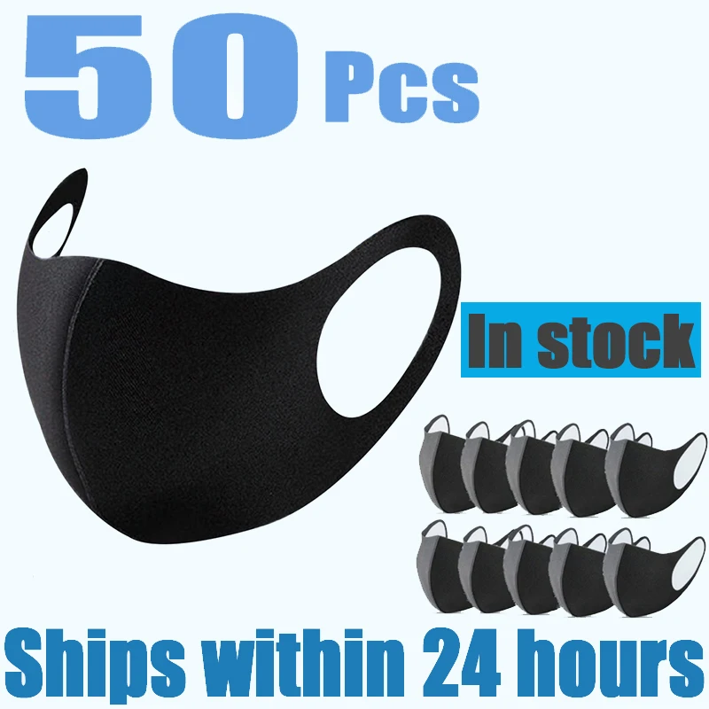 

Black Fashion Anti Pollution Mask Breathable Cotton Dust-proof Mouth Mask With High Air Pollution Levels Replaceable Filter
