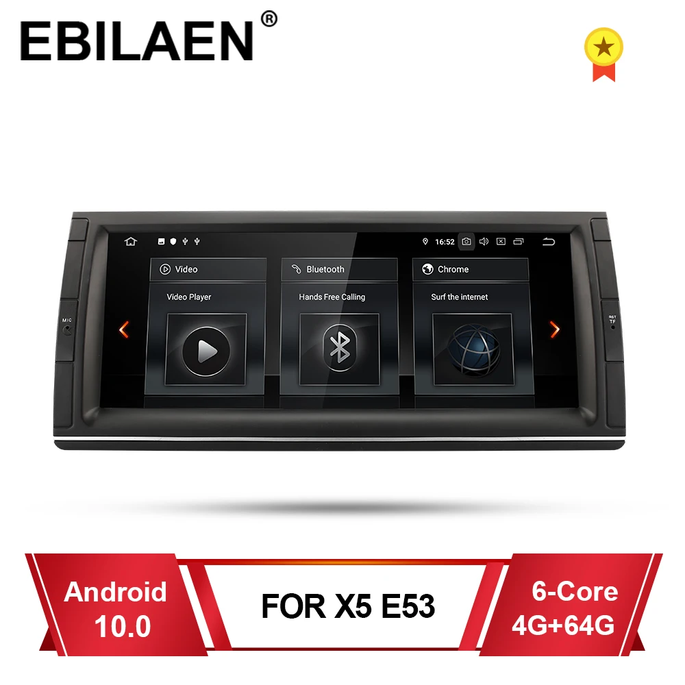 Автомобильный мультимедийный плеер EBILAEN Android 10 0 для BMW X5 E53 E39 Авторадио Навигация