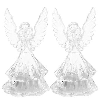 

2Pcs Table Lamp Desk Lamp Bedside Light Angel-Shaped Colorful Festive Practical LED Lamp Light Bedside Lamp Lamp LED Light