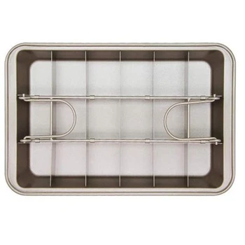 

Professional Bakeware Baking Tools Easy Cleaning Square Lattice Chocolate Cake Mold Brownie Baking Pan Non-Stick