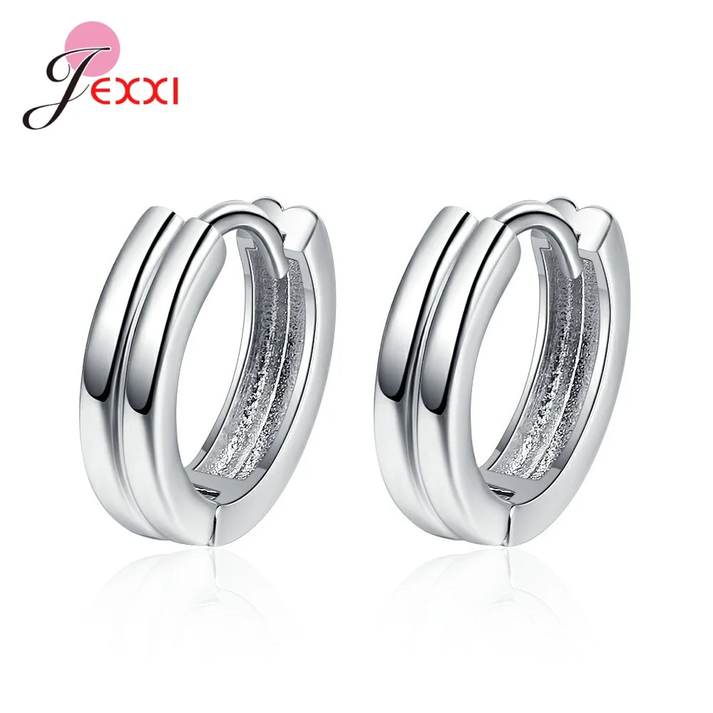 Orecchini A Cerchio Minimali Lucidi 925 Sterling Silver Tiny Cartilagine Orecchino Piercing Accessorio Trendy Small Huggie Earings Per Le Donne