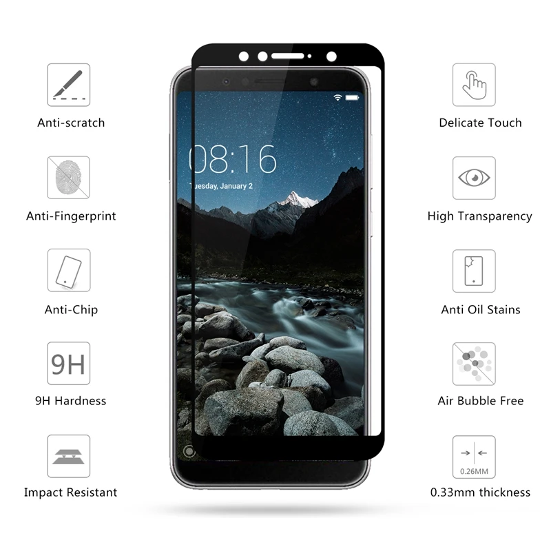 Закаленное стекло для Asus Zenfone Max Pro M1 ZB601KL ZB602KL защитное с полным покрытием защита