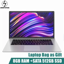 LHMZNIY RX-1 15.6 inch Student Laptop 8GB RAM 256GB512GB SSD Notebook intel J3455 Quad Core Ultrabook With Webcam Bluetooth WiFi