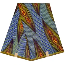 Популярная африканская ткань с принтом Анкары, Лоскутная Ткань, полиэстер, голландский воск, лучшее качество, африканская ткань для Батика, настоящий голландский воск